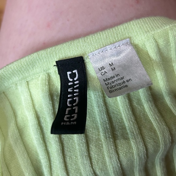 H&M lime Ribbed Knit Top - Picture 5 of 5